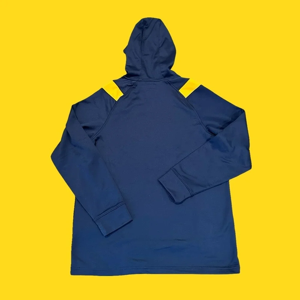 NBA Indiana Pacers Hoodie Mens Large Blue Yellow Pullover Sweatshirt Logo